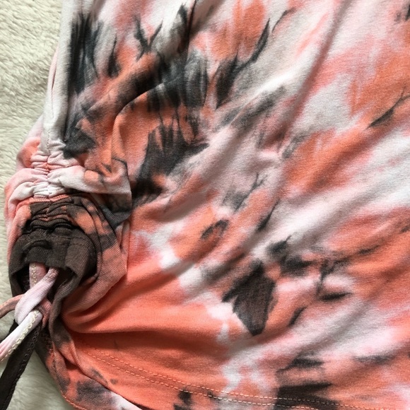 Plus size stretchy Turkish tunic white dark grey bright silver random tie- dye - Picture 10 of 11